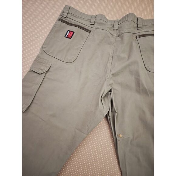 Mens 44x30 Wrangler RIGGS Canvas Double Front Knee Cargo Ripstop 103W060BR Pants - Picture 4 of 11